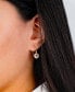 ფოტო #4 პროდუქტის Fine Crystal 6mm Bezel Drop Earrings in Sterling Silver