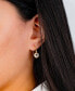 ფოტო #4 პროდუქტის Fine Crystal 6mm Bezel Drop Earrings in Sterling Silver