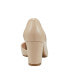 ფოტო #3 პროდუქტის Women's Laynier Almond Toe Side D'Orsay Block Heel Pumps