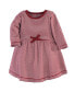 Фото #2 товара Infant Girl Organic Cotton Long-Sleeve Dresses 2pk, Holly Berry