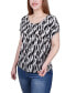 Фото #3 товара Petite Short Sleeve Extended Sleeve Tunic Top