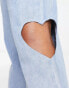 Фото #10 товара Native Youth cut out detail straight leg jeans in washed blue