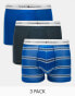 Фото #1 товара Tommy Hilfiger 3-Pack Logo Waistband Print Trunks in Multi