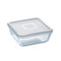 Квадратная коробочка для завтраков с крышкой Pyrex Cook&freeze 850 ml 14 x 14 cm Прозрачный Cтекло Силикон (6 штук)