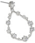 Rhodium-Plated Cubic Zirconia Open Drop Earrings, Created for Macy's