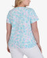 Фото #2 товара Plus Size Spring Into Action Short Sleeve Top