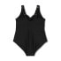 Women's Grommet Scallop High Coverage One Piece Swimsuit - Kona Sol Black 18