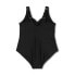 Фото #3 товара Women's Grommet Scallop High Coverage One Piece Swimsuit - Kona Sol Black 18