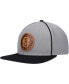Фото #4 товара Men's Gray, Black Brooklyn Nets Heritage Leather Patch Snapback Hat