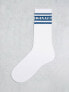 GUESS Originals stripe logo socks in white