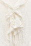 Фото #17 товара Блуза в романтическом стиле из смесового льна — zw collection ZARA