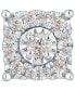 ფოტო #2 პროდუქტის Men's Diamond Cluster Single Stud Earrings (1/4 ct. t.w.) in 10k White Gold