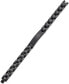 ფოტო #1 პროდუქტის Men's Black Diamond Accent Link ID Bracelet in Black IP-Plated Stainless Steel