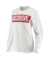 Фото #3 товара Women's White Wisconsin Badgers Big Block Whiteout Long Sleeve T-shirt