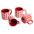 Set of Mugs Benetton Red Stoneware Mouse 4 Pieces