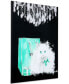 Фото #2 товара Snowball Frameless Free Floating Tempered Glass Panel Graphic Cat Wall Art, 20" x 20" x 0.2"