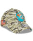 Фото #1 товара Men's Camo Miami Dolphins 2023 Salute To Service 39THIRTY Flex Hat