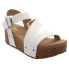 Фото #2 товара Volatile Biloxi Wedge Womens Off White Casual Sandals PV118-103