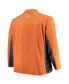 ფოტო #4 პროდუქტის Men's Texas Orange Texas Longhorns Big and Tall Textured Raglan Quarter-Zip Jacket
