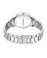 ფოტო #3 პროდუქტის Men's Quartz Genuine Diamond Accents Silver-Tone Stainless Steel Watch 42mm