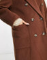 Фото #3 товара Pull&Bear Exclusive oversized tailored coat in brown