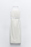 Фото #7 товара Платье миди из габардина с горловиной халтер ZARA