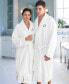 100% Turkish Cotton Personalized Unisex Herringbone Bath Robe - White