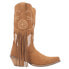 Фото #1 товара Dingo Day Dream Fringe Embroidery Snip Toe Cowboy Womens Brown Casual Boots DI1