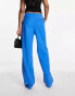 NA-KD x Maddy Nigmatullin co-ord straight leg tailored trousers in blue