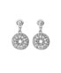 Sparkling silver earrings with diamonds and topaz Forever DE722