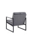 Light Grey PU Leather Leisure Black Metal Frame Recliner Chair For Living Room And Bedroom Furniture