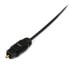 StarTech.com 15 ft Thin Toslink Digital Optical SPDIF Audio Cable - TOSLINK - Male - TOSLINK - Male - 4.6 m - Black