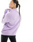 Threadbare Ski roll neck printed jumper in purple