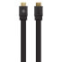 Manhattan HDMI Cable with Ethernet (Flat) - 4K@60Hz (Premium High Speed) - 3m - Male to Male - Black - Ultra HD 4k x 2k - Fully Shielded - Gold Plated Contacts - Lifetime Warranty - Polybag - 3 m - HDMI Type A (Standard) - HDMI Type A (Standard) - 3D - Audio Return