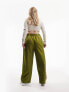 Фото #3 товара ASOS DESIGN Curve elastic waist tailored trouser in khaki green