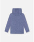 Big Boys Super Soft Brushed Hooded T-Shirt With Print Blue