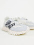 Фото #7 товара New Balance 327 trainers in pastel blue and zebra