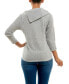 Women's 3/4 Sleeve Zippered Collar Top with Rib Sleeves