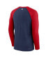 Men's Navy Boston Red Sox Authentic Collection Game Raglan Performance Long Sleeve T-shirt