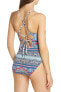 Фото #3 товара Tommy Bahama Women's 173011 Riviera Tiles Reversible One-Piece Swimsuit Size 6