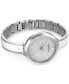 ფოტო #3 პროდუქტის Women's Swiss Crystalline Delight Stainless Steel & White Bangle Bracelet Watch 32mm