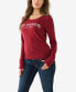 Фото #3 товара Women's Crystal Horseshoe Fitted Sweater