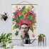 Фото #2 товара Stoffbild Frida Kahlo Blumenportrait