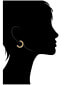 ფოტო #2 პროდუქტის Polished Cubic Zirconia Center Hoop Earrings