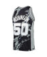 Фото #4 товара Men's David Robinson Black San Antonio Spurs 1998-99 Hardwood Classics Marble Swingman Jersey