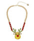 Фото #1 товара Betsey Johnson faux Stone Reindeer Pendant Necklace