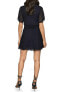 Reiss Sam Embroidered Split Neck Dress in Navy Size UK 14 US 10