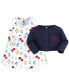 Toddler Girls Hudson Cotton Dress and Cardigan 2pc Set, Wildflower