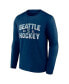Фото #2 товара Men's Deep Sea Blue Seattle Kraken Skate Or Die Long Sleeve T-shirt