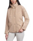 ფოტო #1 პროდუქტის Women's Petite Hooded Bomber Raincoat